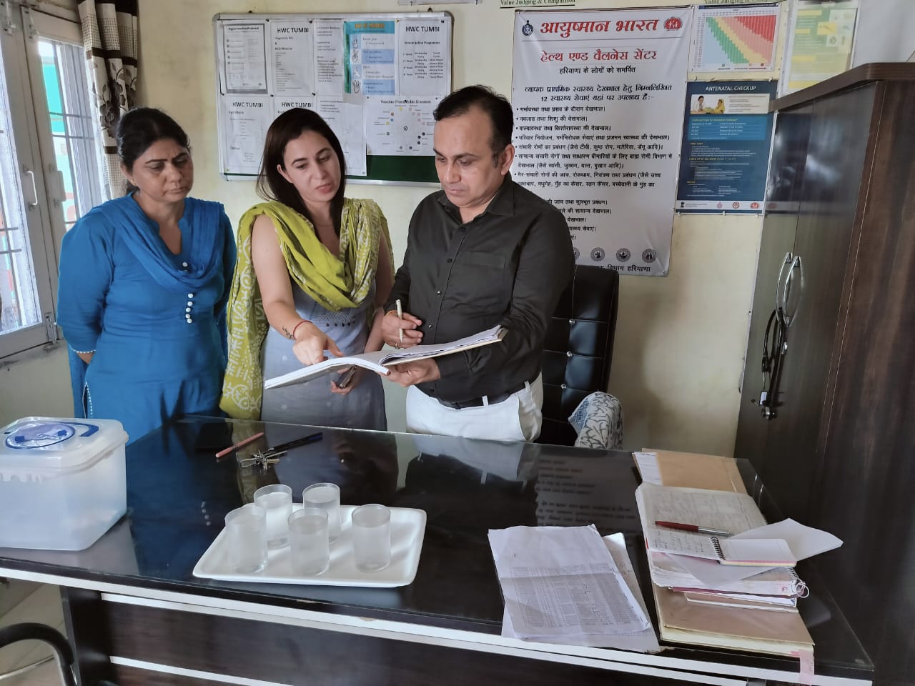 एसडीएम ने किया प्राइमरी स्कूल, हैल्थ वेलनेस सेंटर व राशन डिपो का निरीक्षण