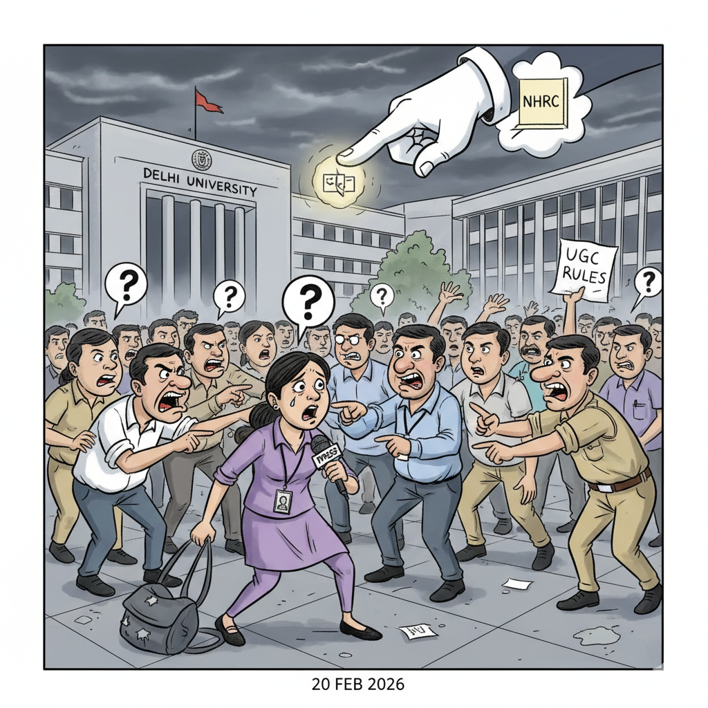 डीयू में महिला पत्रकार के साथ अभद्रता पर मानवाधिकार आयोग ने लिया संज्ञान