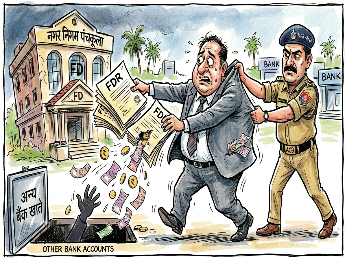 नगर निगम पंचकूला एफडीआर अनियमितता प्रकरण में कोटक महिंद्रा बैंक के रिलेशनशिप मैनेजर गिरफ्तार