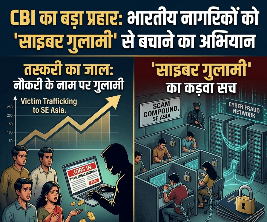 CBI का बड़ा एक्शन: भारतीयों को ‘साइबर गुलाम’ बनाने वाले अंतरराष्ट्रीय गिरोह का भंडाफोड़, लखनऊ से एक गिरफ्तार
