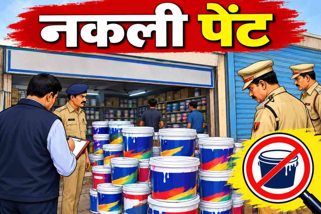 छछरौली में एशियन पेंट्स के नाम पर बिक रहा था नकली पेंट, पुलिस ने दुकान पर छापेमारी कर जब्त कीं 25 बाल्टियां; मामला दर्ज